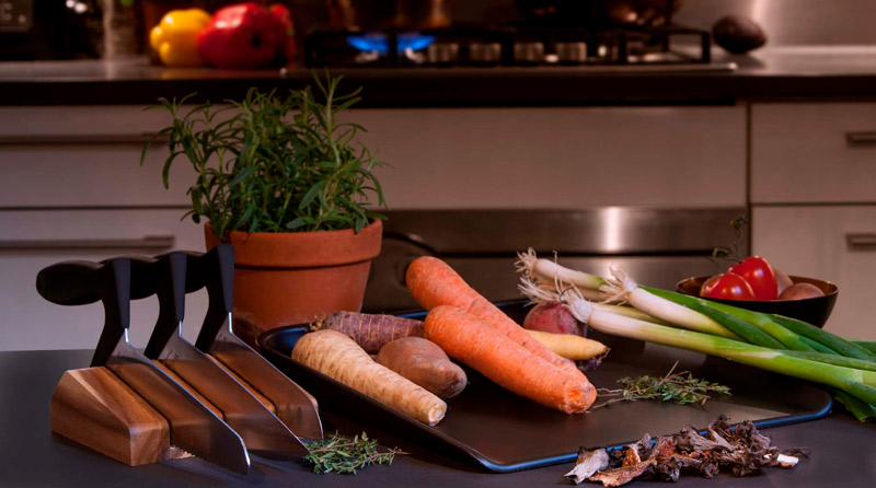 Cuchillo ergonómico Webequ Conjunto de cuchillos ergonómicos Webequ para pan, verduras y carne
