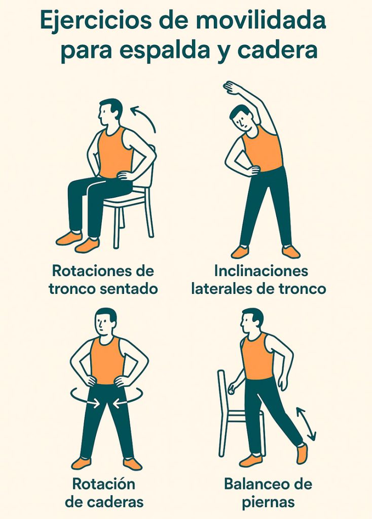 Ejercicios de movilidad articular Ejercicios de movilidad articular para espalda y cadera