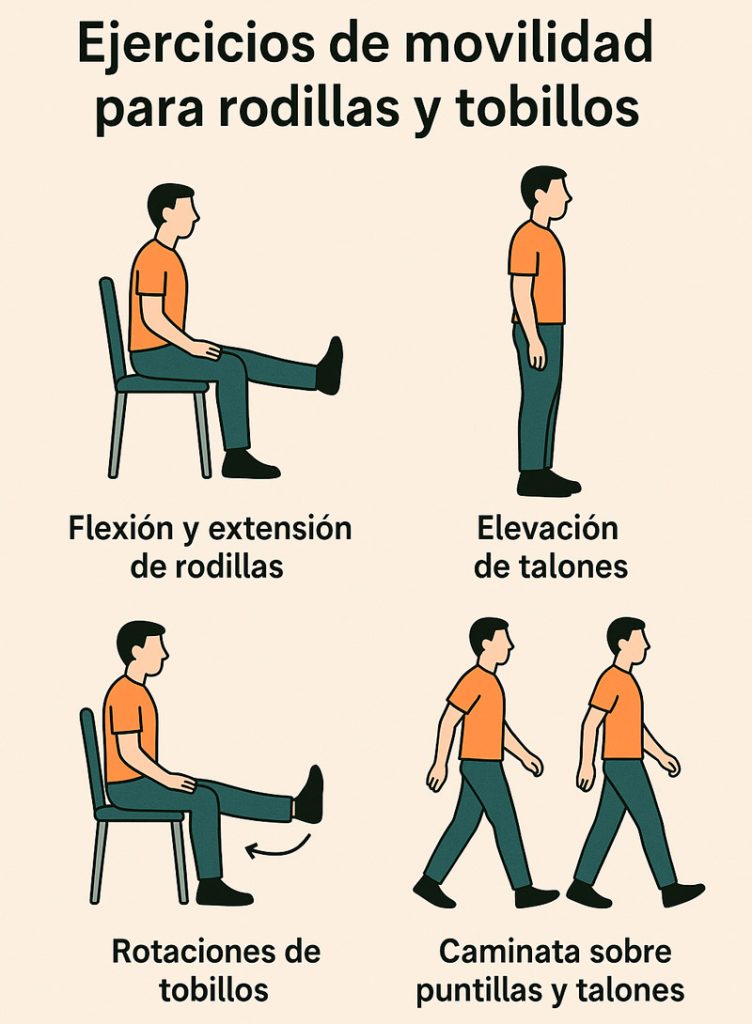 Ejercicios de movilidad articular Ejercicios de movilidad para rodillas y tobillos
