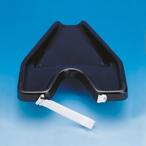 Bandeja lavacabezas para silla con abertura de 14 cm y sujeción de velcro