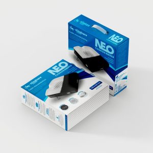 Caja de presentación del cojín viscoelástico Neo Cushion con 2 fundas incluidas