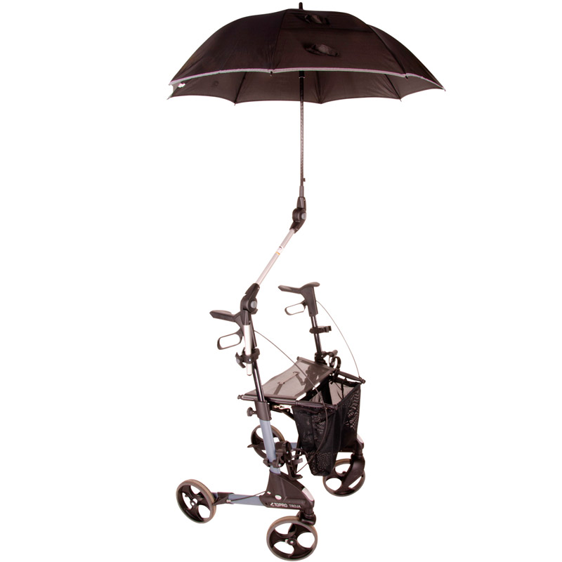 Parasol prof Parasol PROF negro abierto y ajustado al andador