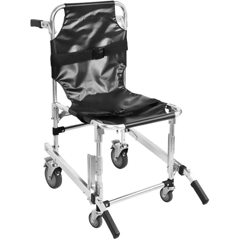 Silla manual para escaleras Silla manual para escaleras con estructura de aluminio y asiento de PVC