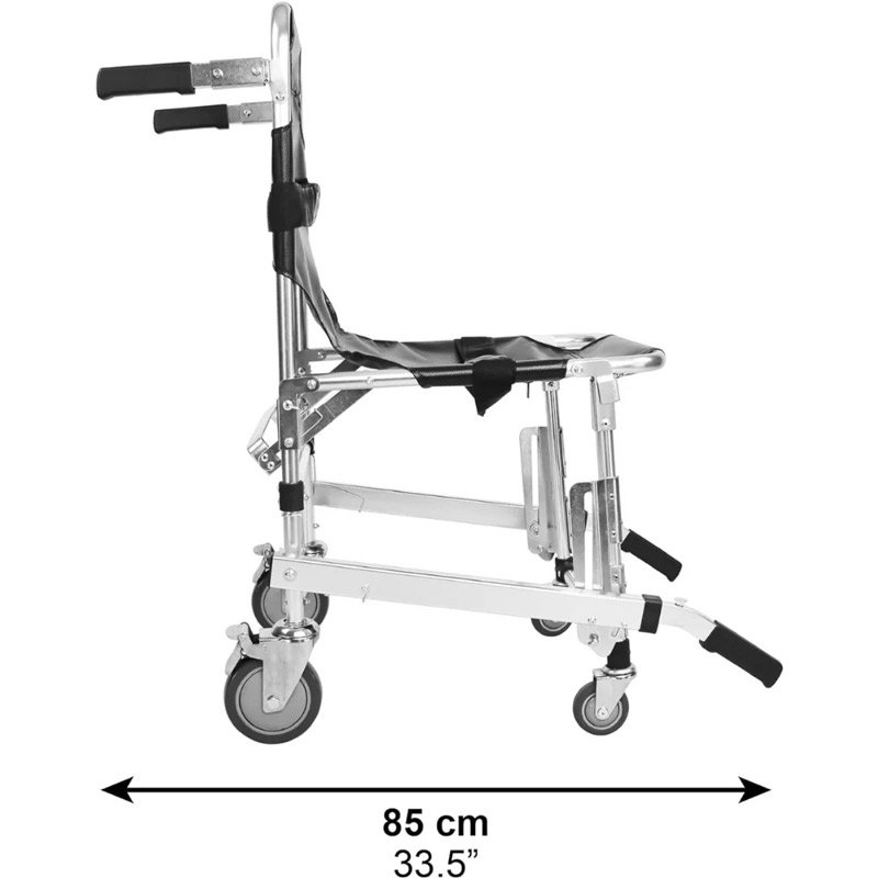 Silla manual para escaleras Medida lateral de la silla manual para escaleras de 85 cm