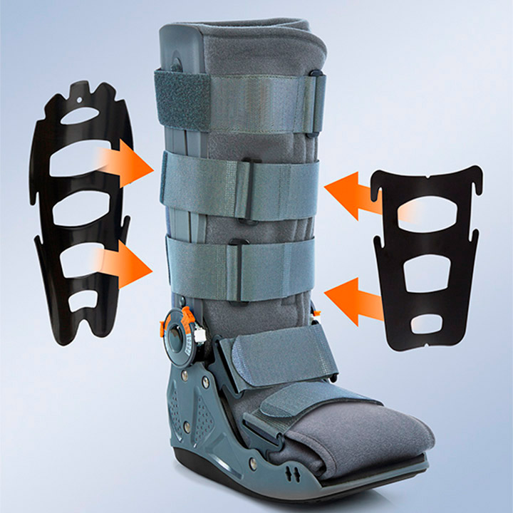 Walker articulado alto Walker articulado alto con placas tibial y posterior extraíbles