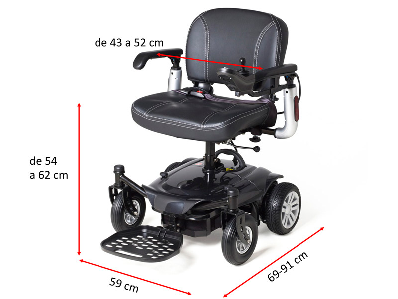 Silla eléctrica desmontable Eclipse River Dimensiones y medidas de la silla eléctrica desmontable Eclipse River