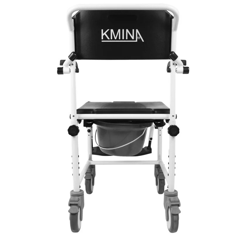 Silla de ducha con ruedas K30010 Vista trasera de la silla de baño con ruedas K30010