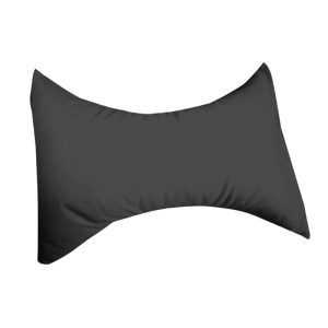 Almohada cervical mariposa 3010 en color negro con forma anatómica para apoyo del cuello