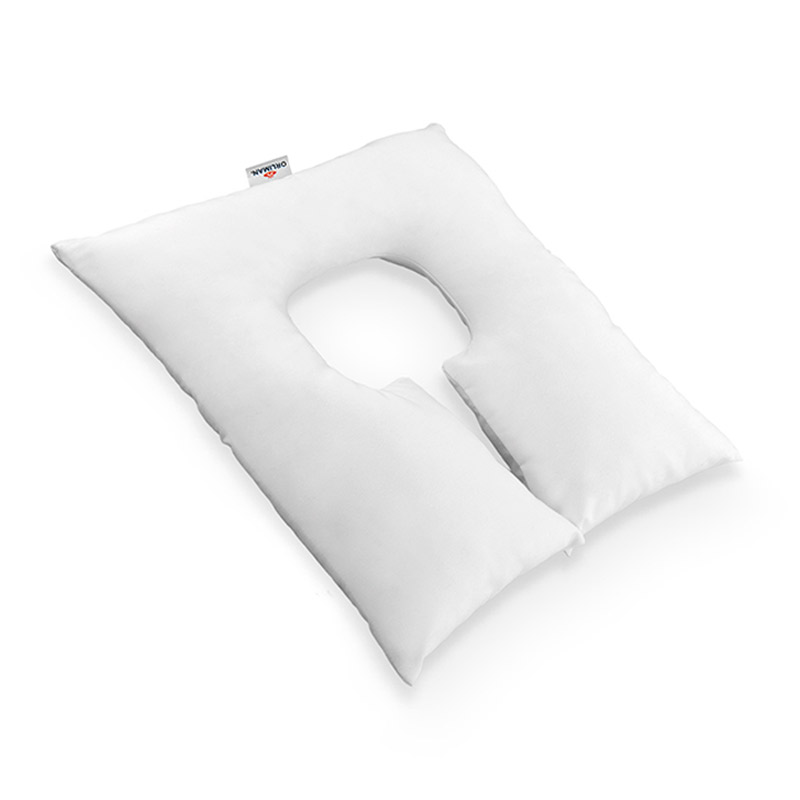 Almohada ocular OSL3103 Almohada ocular blanca para postura boca abajo con apertura central para evitar contacto en los ojos