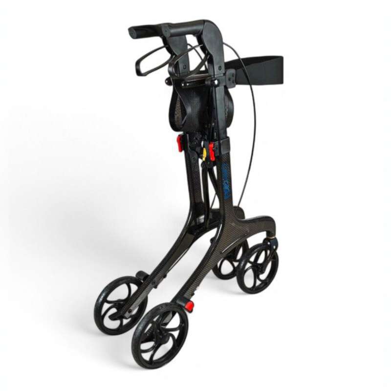 Rollator Karbon Parte trasera del andador Rollator Karbon con asiento, respaldo y bolsa