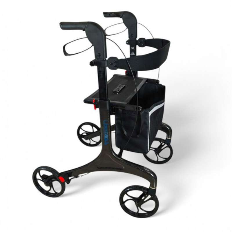 Rollator Karbon Andador Rollator Karbon con respaldo confort regulable y bolsa extraíble