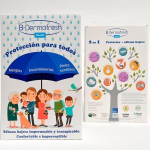 Caja de la sábana bajera impermeable y transpirable B-Dermofresh Select 2 en 1