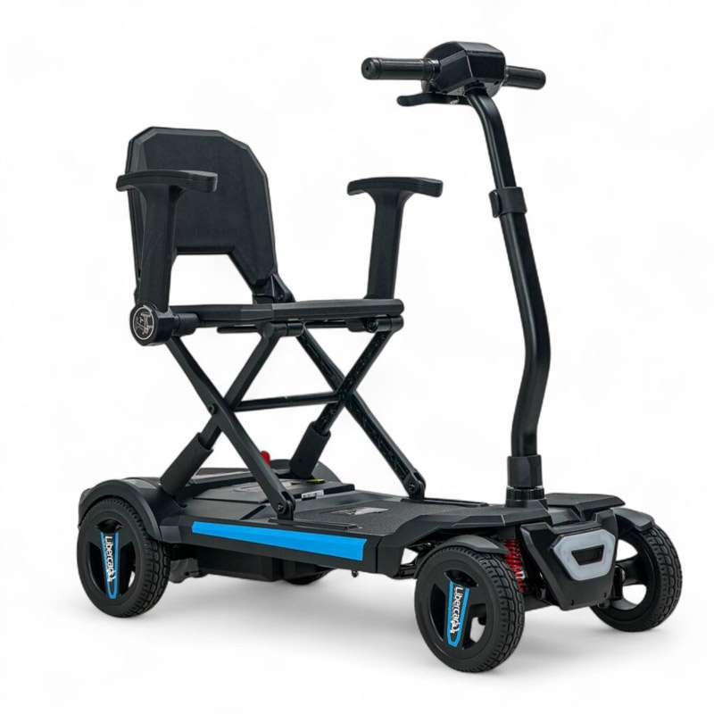 Scooter plegable Zenit Vista lateral del scooter plegable Zenit con estructura compacta