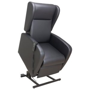 Sillón levantapersonas Exótico en negro con base elevadora visible