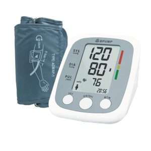 Tensiómetro de brazo automático con brazalete ajustable y pantalla LCD grande