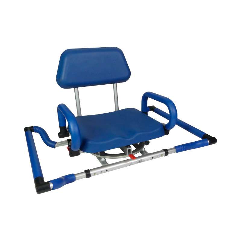 Asiento de bañera giratorio acolchado Asiento giratorio de bañera acolchado con respaldo y reposabrazos abatibles