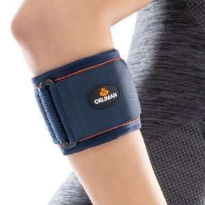 Brazalete para epicondilitis de neopreno con almohadilla de silicona y ajuste individual