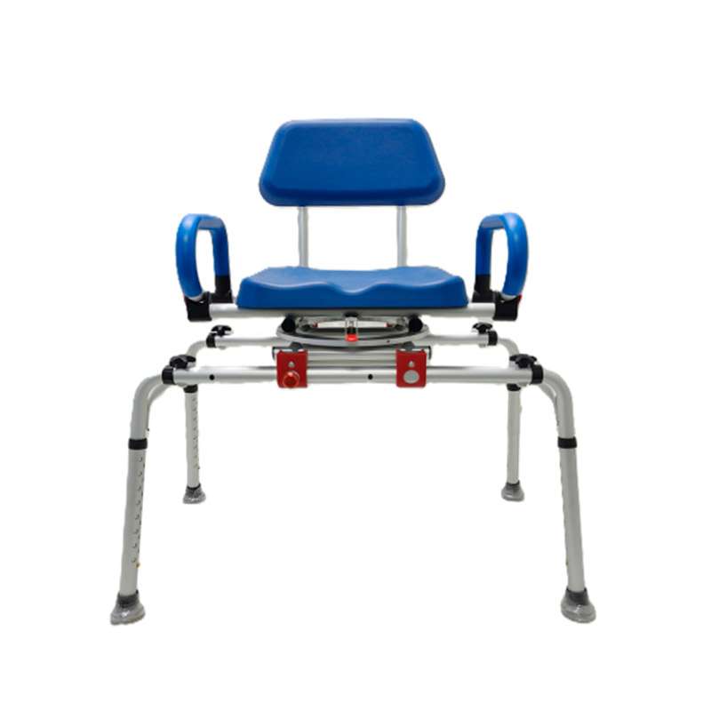 Silla de acceso a la bañera Soft Silla de acceso a la bañera Soft con asiento, respaldo y reposabrazos azules