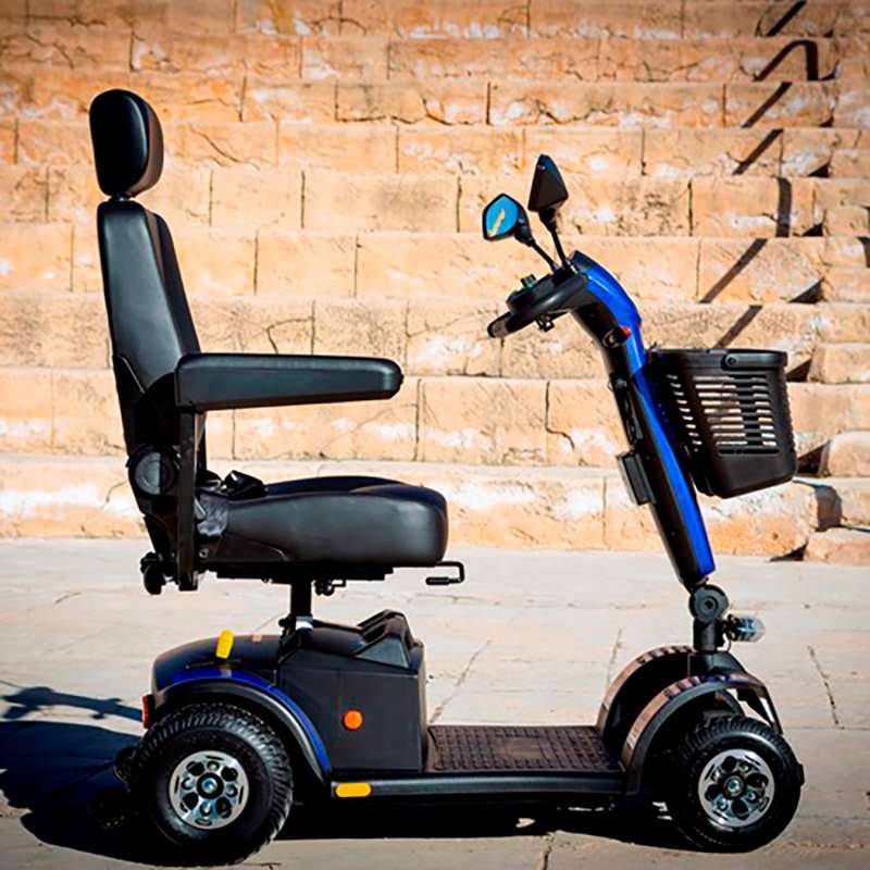 Scooter Libercar Dolce Vita Scooter eléctrico Libercar Dolce Vita azul con asiento deluxe y cesta delantera