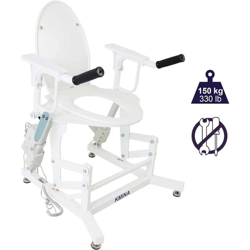 Elevador de WC eléctrico con tapa Elevador de WC eléctrico con tapa y estructura resistente hasta 150 kg