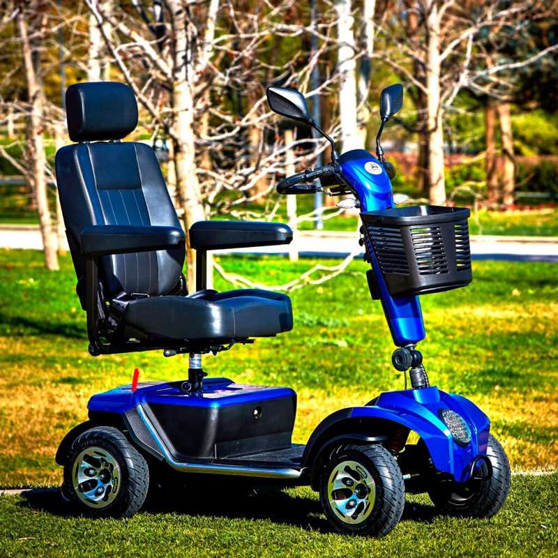Scooter Libercar Murano Scooter Libercar Murano azul con retrovisores, cesta y asiento giratorio