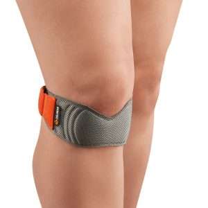 Soporte patelar Orliman Sport colocado en la rodilla