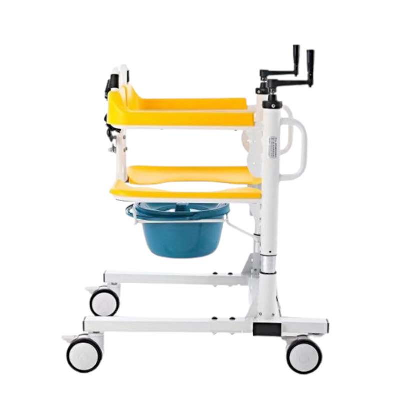 Silla de transferencia con cubeta 2802 Vista lateral de la silla de transferencia 2802 con cubeta
