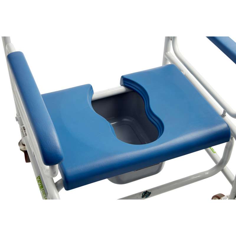 Silla de ducha bariátrica Samoa Asiento higiénico abierto con cubeta de la silla de ducha Samoa