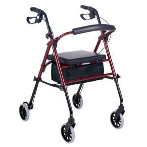 Andador rollator Hi-Low con asiento regulable en altura